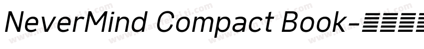 NeverMind Compact Book字体转换
